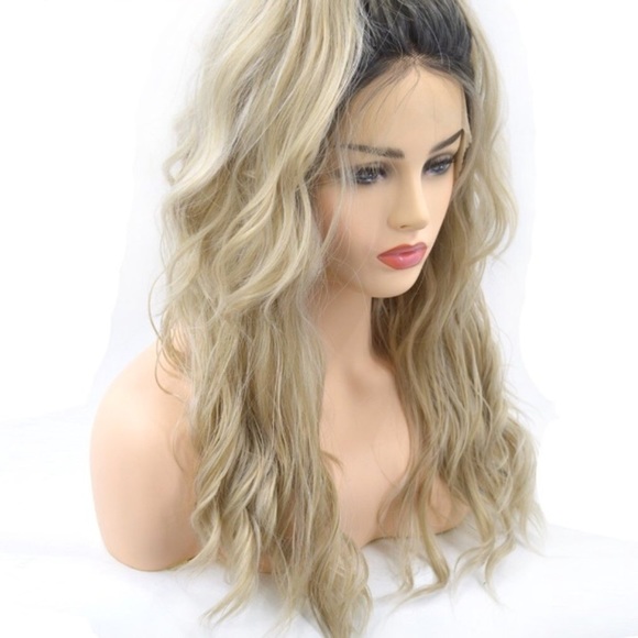 ?Tiffani 18”   Blonde & Dark Roots Wavy bob Wig? main image 6